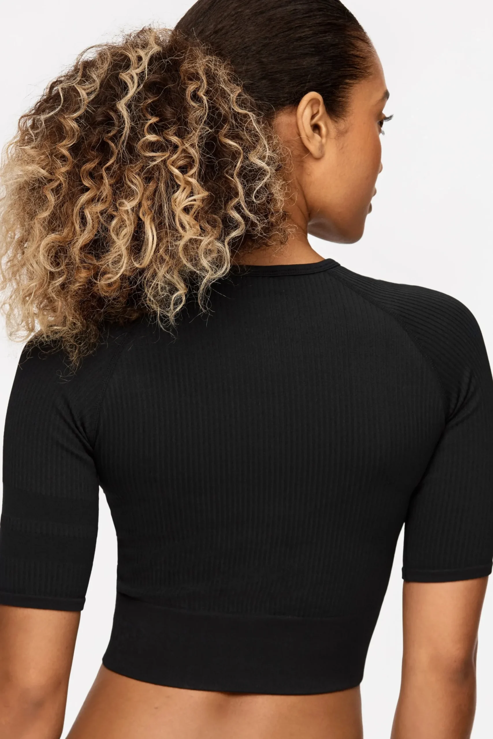 Rib Seamless Cropped Tee