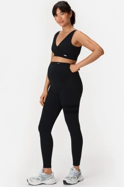 Rib Seamless Maternity Tights