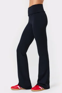 Soft Fold Over Flared Tights