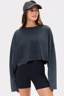 Washed Cropped Long Sleeve