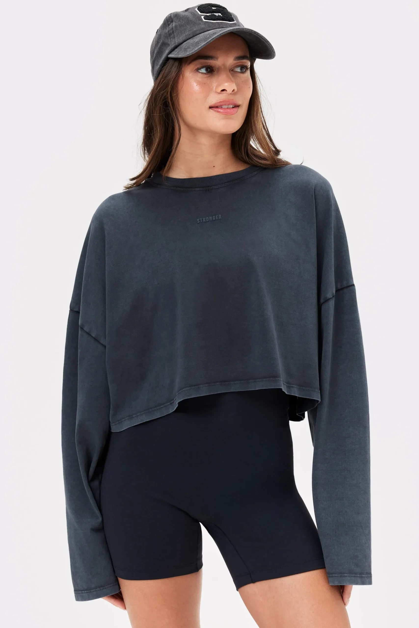 Washed Cropped Long Sleeve