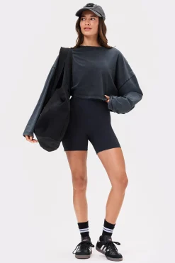 Washed Cropped Long Sleeve